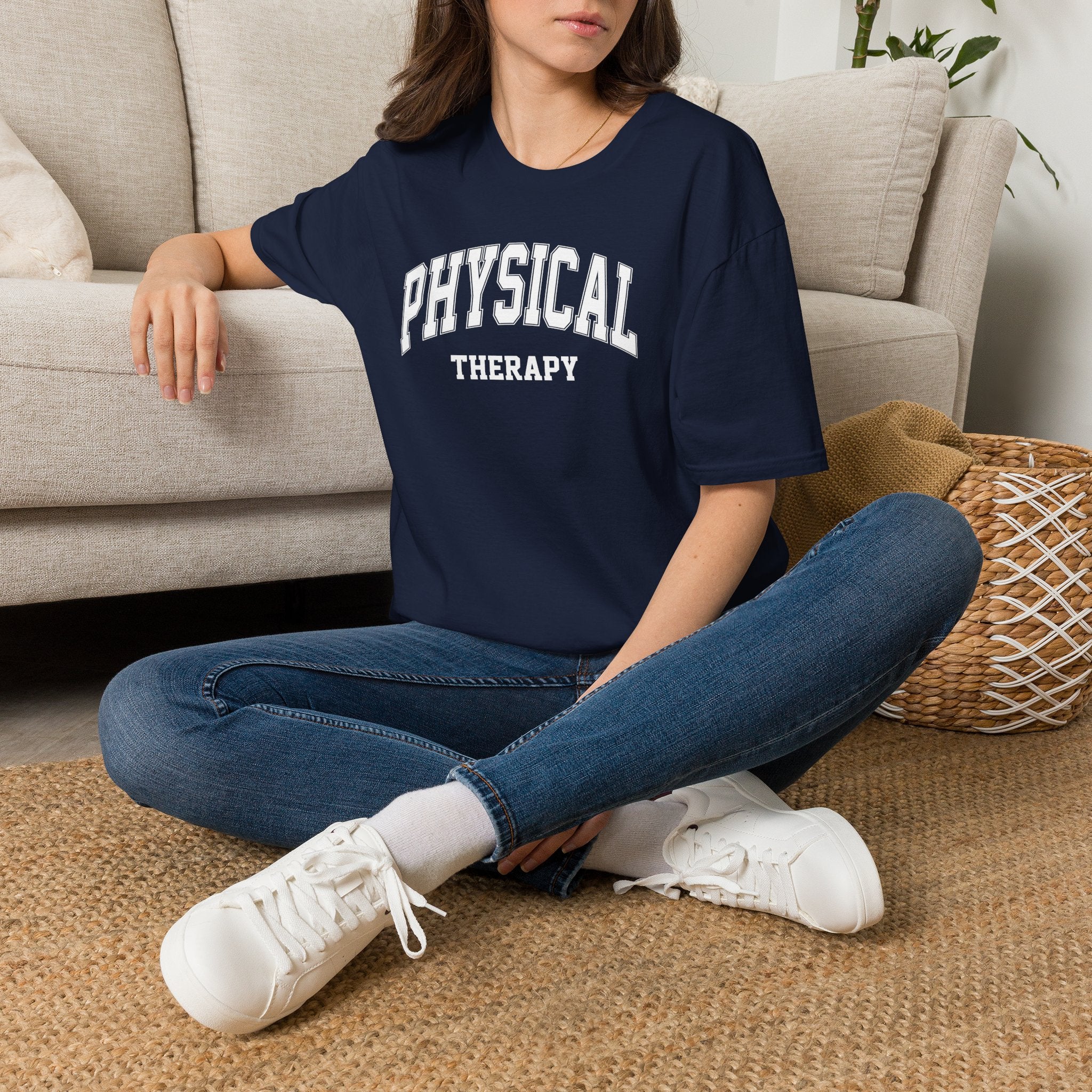Physical Therapy, Therapist Varsity Style Gildan Unisex Softstyle T-Shirt