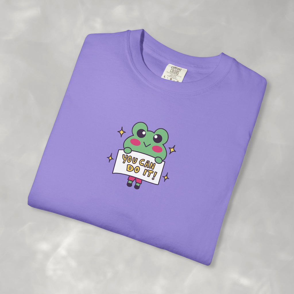You Can Do It, Cute Motivational Frog Unisex Comfort Colors Tee for OT, PT, Speech Therapist