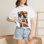 Spooky Black Cats and Jack-O-Lanterns, Unisex Comfort Colors Tee