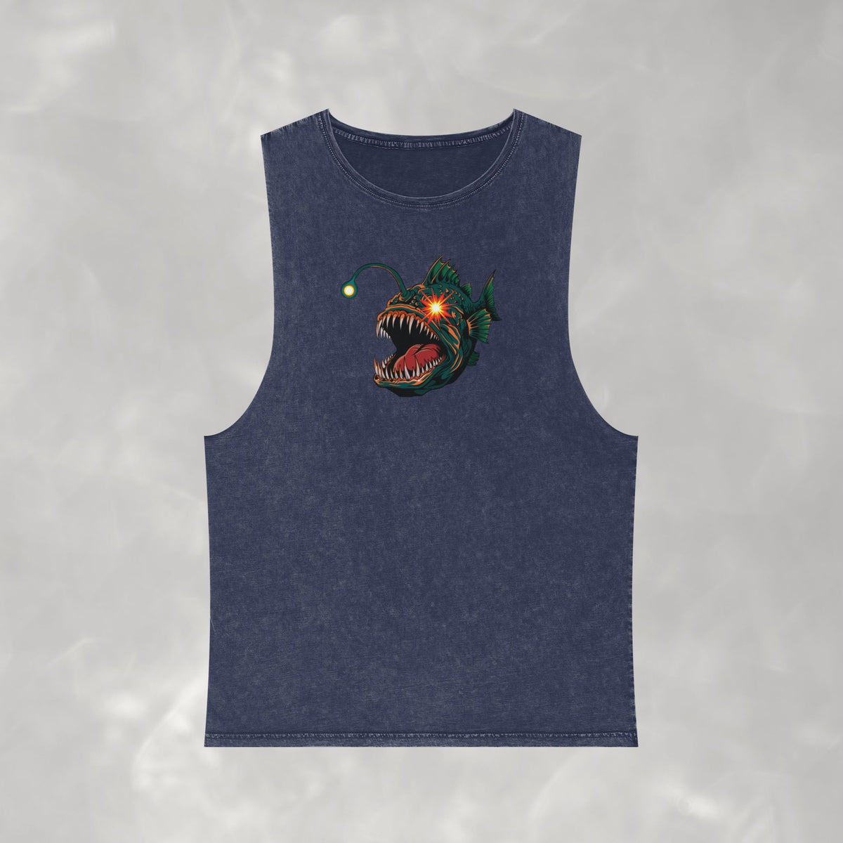Short Fuse, Angler Fish Questionable Concepts Unisex Stonewash Tank Top