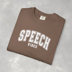Speech Vibes, Unisex Comfort Colors Tee for SLP, SLPA, Speech Therapy