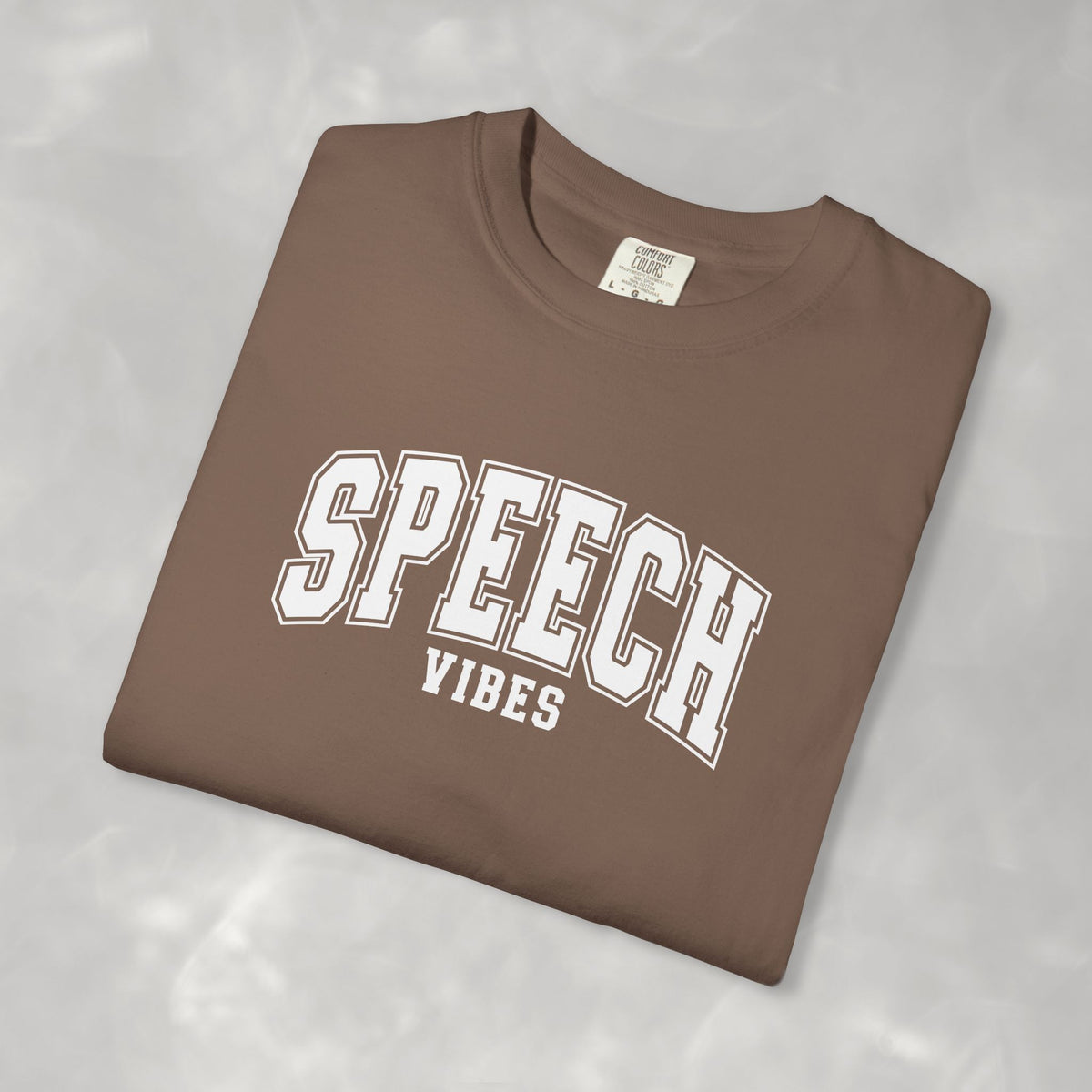 Speech Vibes, Unisex Comfort Colors Tee for SLP, SLPA, Speech Therapy