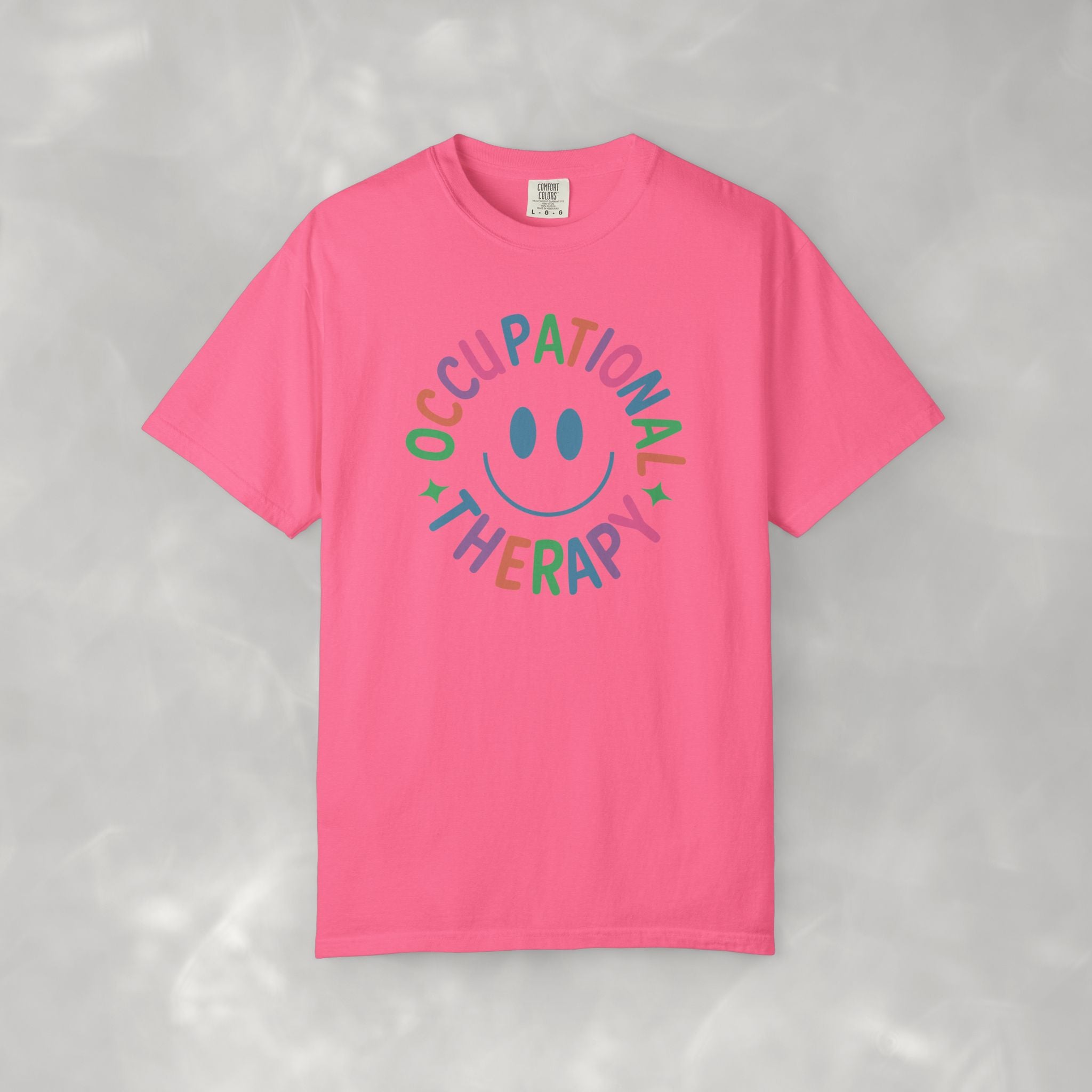 Occupational Therapy, Cute Playful Smile, OT, COTA Comfort Colors Tee