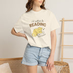 I'd Rather Be Reading, Cat Book Lover Comfort Colors Tee