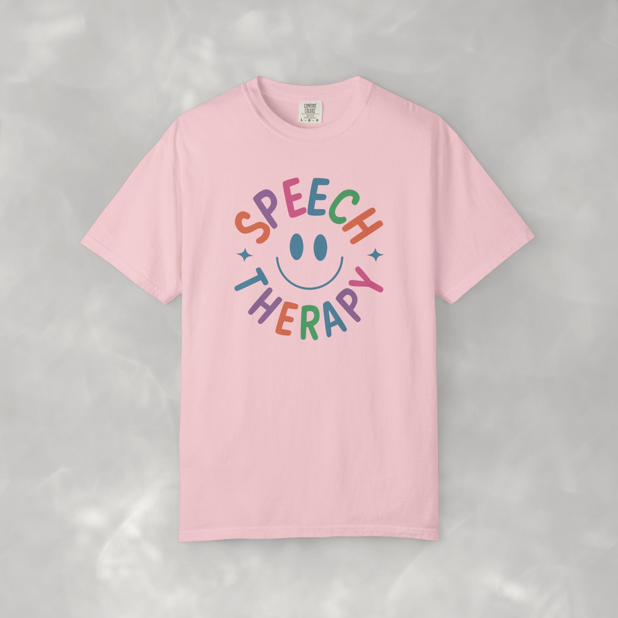 Speech Therapy, Cute Playful Smile, SLP, SLPA Comfort Colors Tee