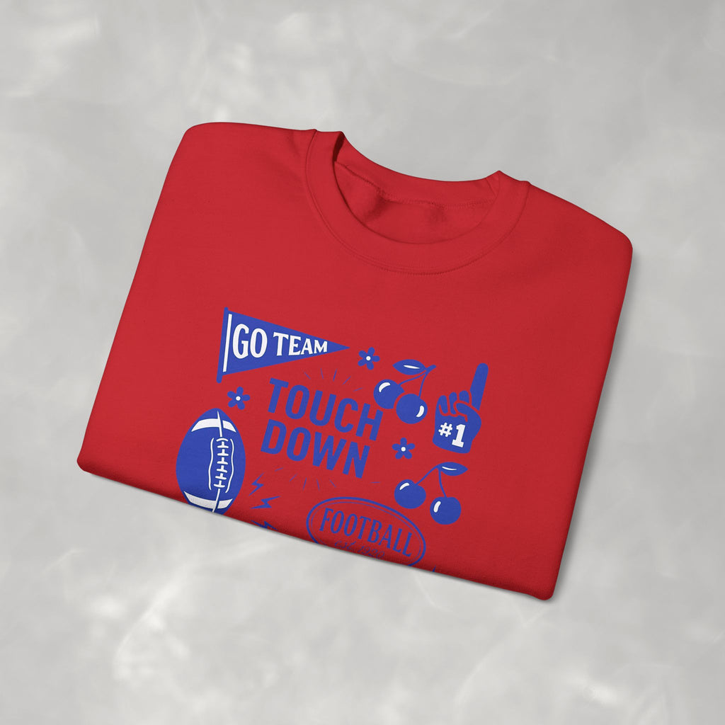 Football Season, Touchdown, Gameday, Cute Gildan Unisex Heavy Blend™ Crewneck Sweatshirt