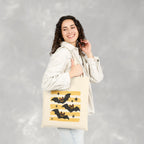 Cute Halloween Bats Double-Sided Cotton Canvas Tote Bag