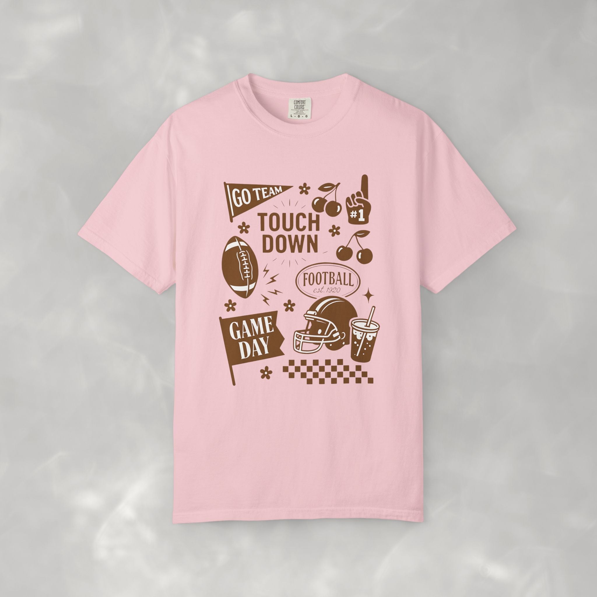 Football Preppy Game Day Comfort Colors Tee for Women