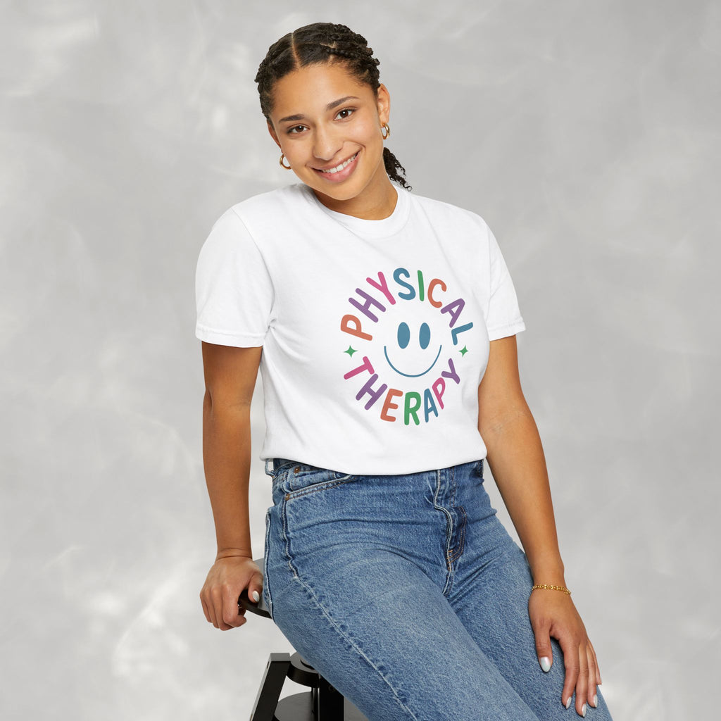 Physical Therapy, Cute Playful Smile, PT, PTA Unisex Comfort Colors Tee