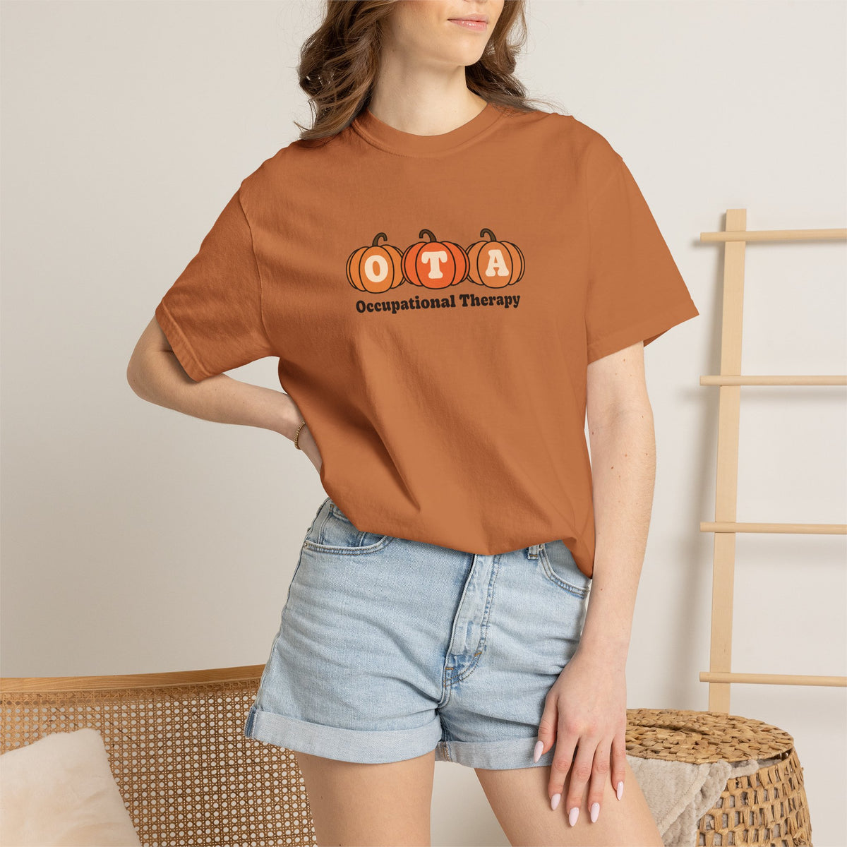 OTA Fall Pumpkins Comfort Colors Garment-Dyed T-shirt for Occupational Therapy Assistants