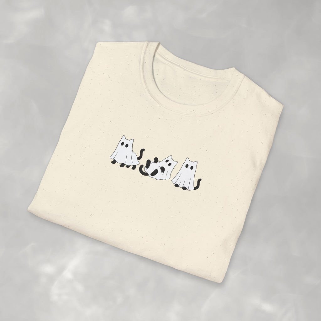 Cute Black Cat Ghosts, Haunted Kitties Halloween Gildan Unisex Softstyle T-Shirt