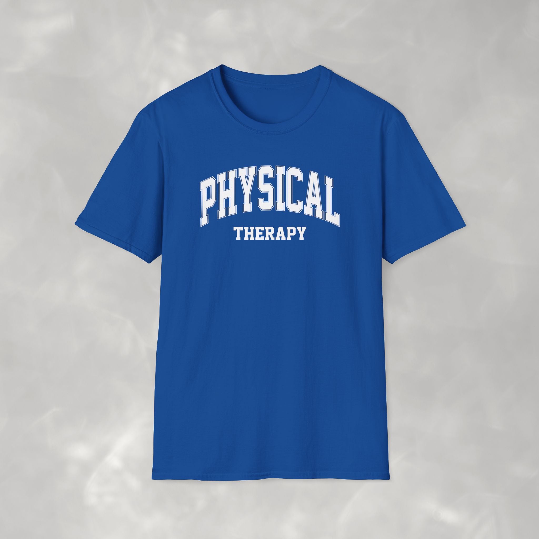 Physical Therapy, Therapist Varsity Style Gildan Unisex Softstyle T-Shirt
