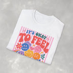 It's Okay to Feel All the Feels, Gildan Unisex Softstyle T-Shirt for OT, PT, Speech, School Therapists
