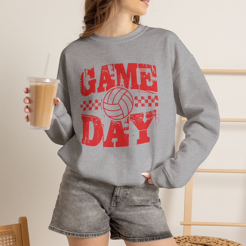 Retro Vintage Volleyball Game Day Gildan Unisex Heavy Blend™ Crewneck Sweatshirt