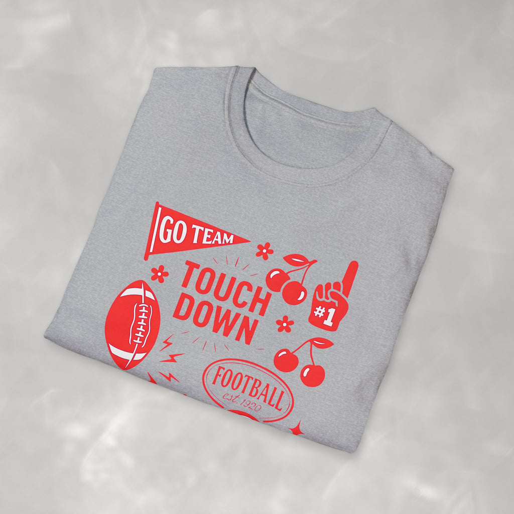 Football Season, Touchdown, Gameday, Cute Gildan Unisex Softstyle T-Shirt
