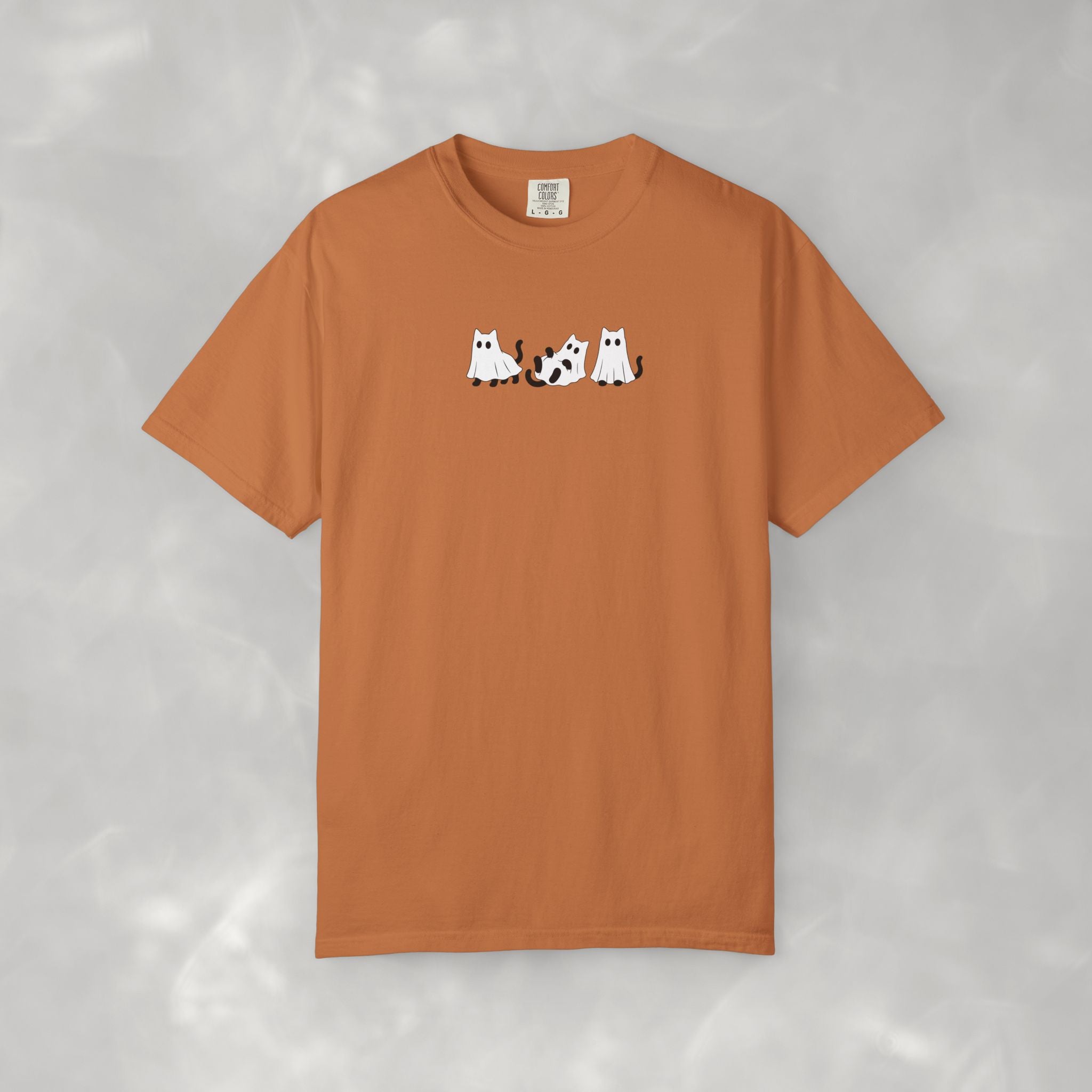 Cute Black Cat Ghosts, Haunted Kitties Halloween Comfort Colors Tee