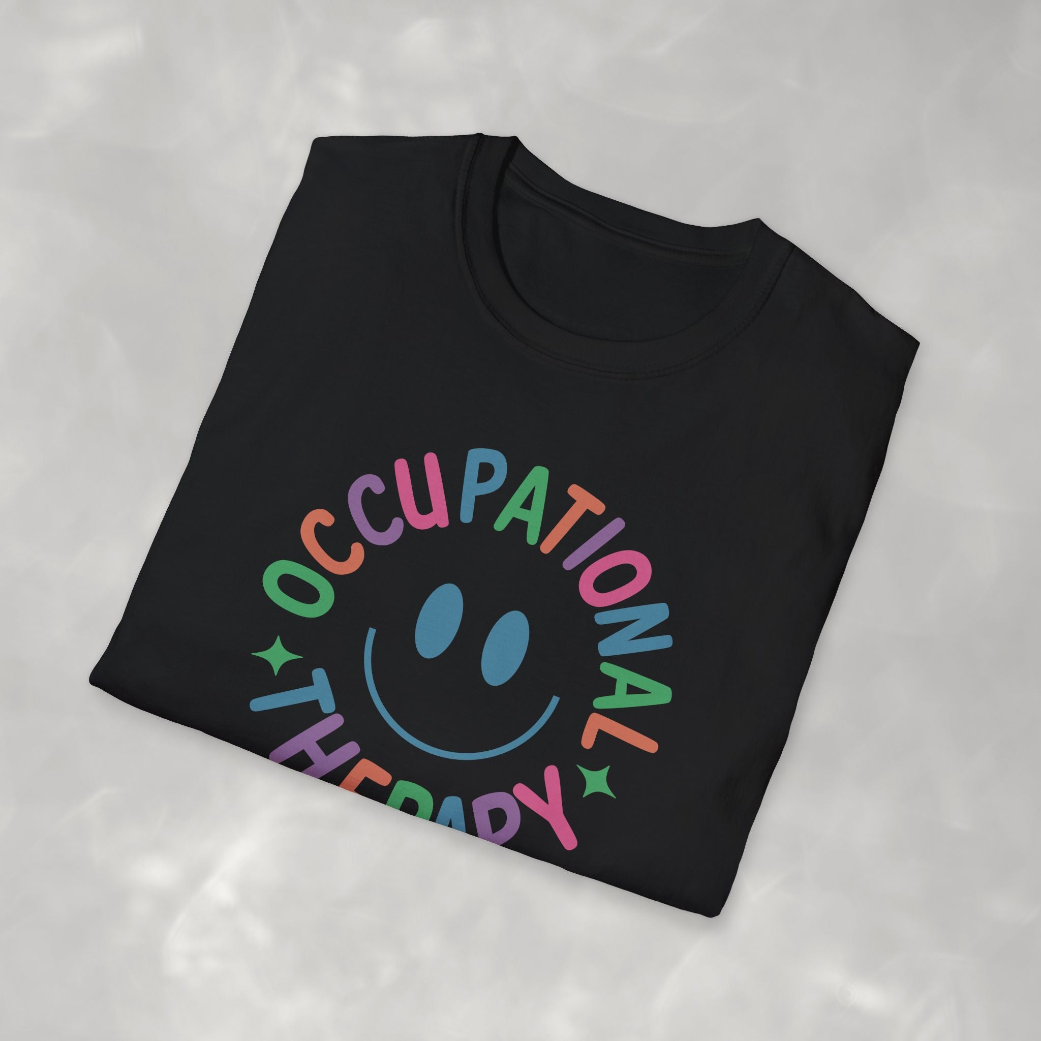 Occupational Therapy, Cute Playful Smile, OT, COTA Unisex Softstyle T-Shirt