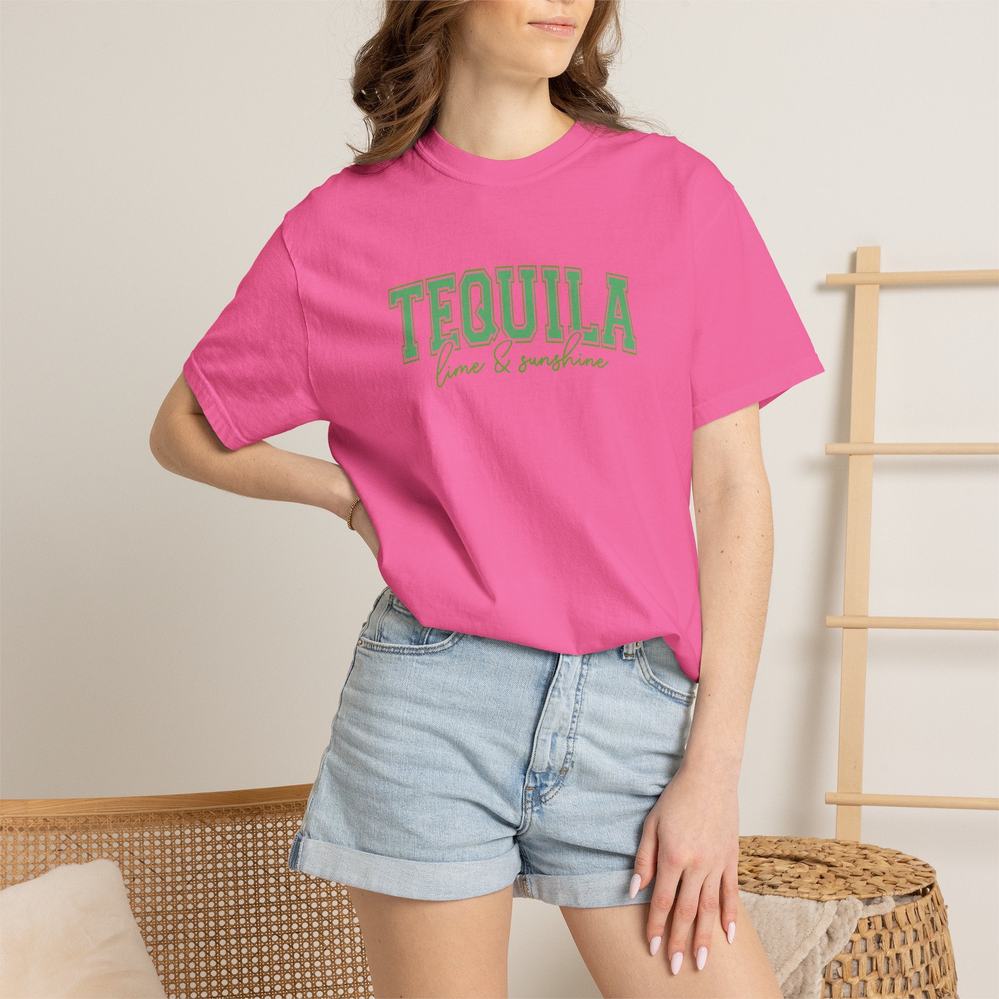 Tequila, Lime, and Sunshine Summer, Vacation, Beach Comfort Colors Tee