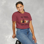 No Tricks Just Chicks, Funny Halloween Chickens in Costumes, Comfort Colors Tee