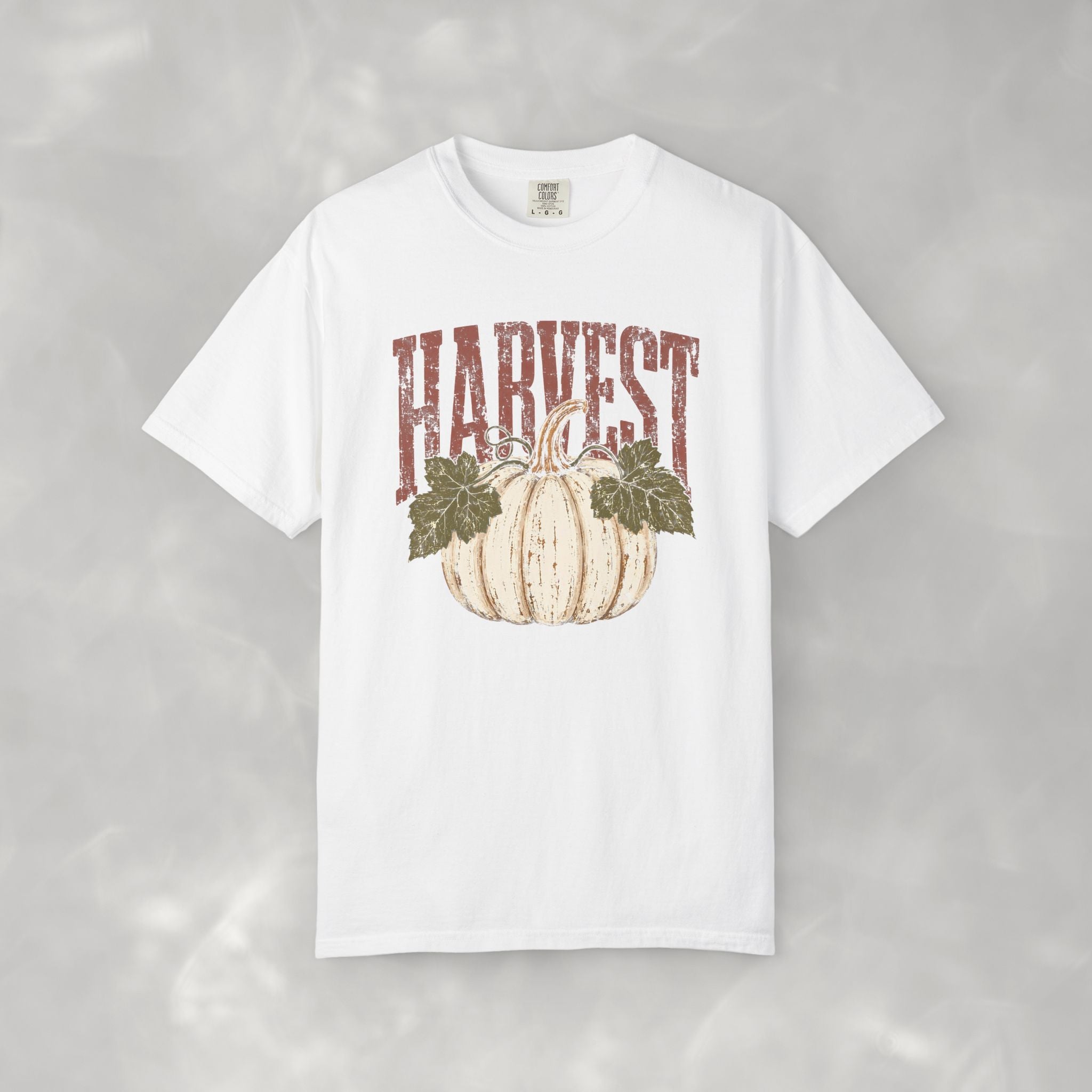 Autumn Harvest, White Pumpkin Retro Comfort Colors Tee