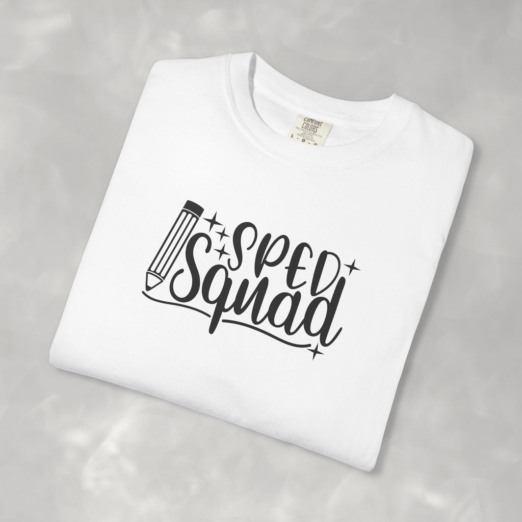SPED Squad Comfort Colors Gildan Unisex Garment-Dyed T-shirt for Educators, Teachers, Paraprofessionals