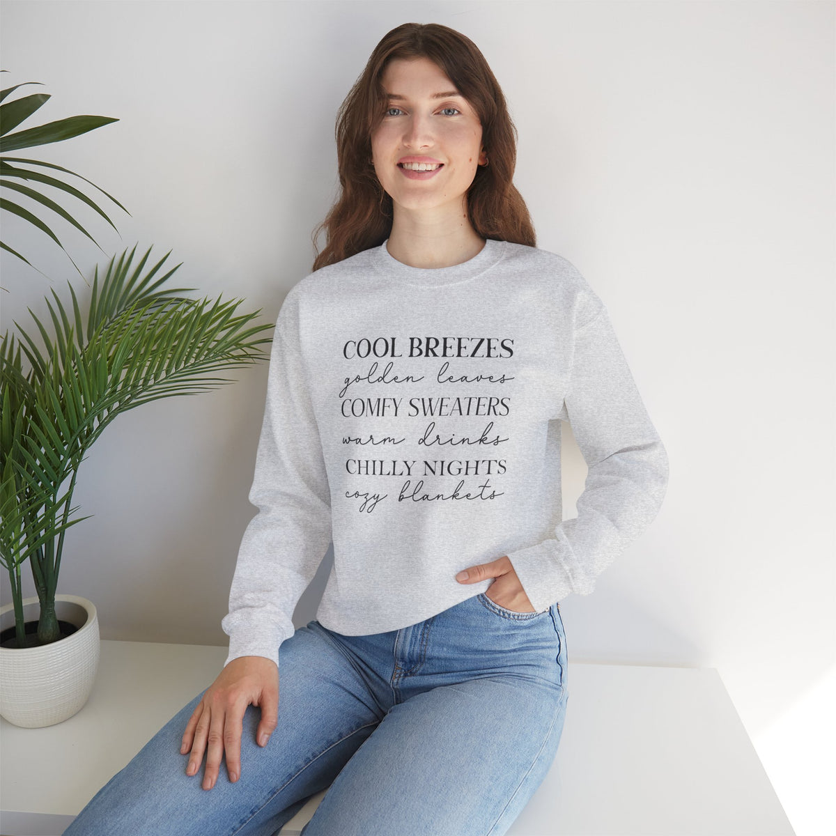 Autumn Vibes Gildan Unisex Heavy Blend™ Crewneck Sweatshirt for Fall, Thanksgiving, Festive