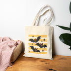 Cute Halloween Bats Double-Sided Cotton Canvas Tote Bag