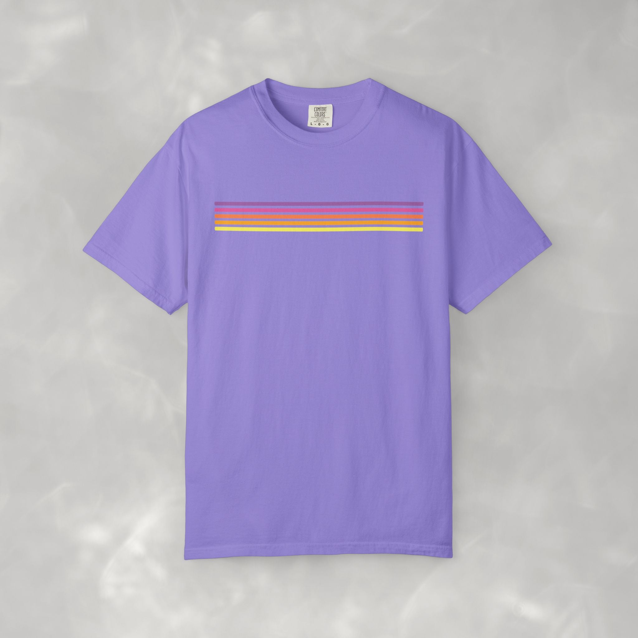 Retro Stripes Unisex CC Tee, Summer T-shirt for Men and Women