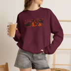 Cute Black Cats Playing in Autumn Leaves, Gildan Unisex Heavy Blend™ Crewneck Sweatshirt