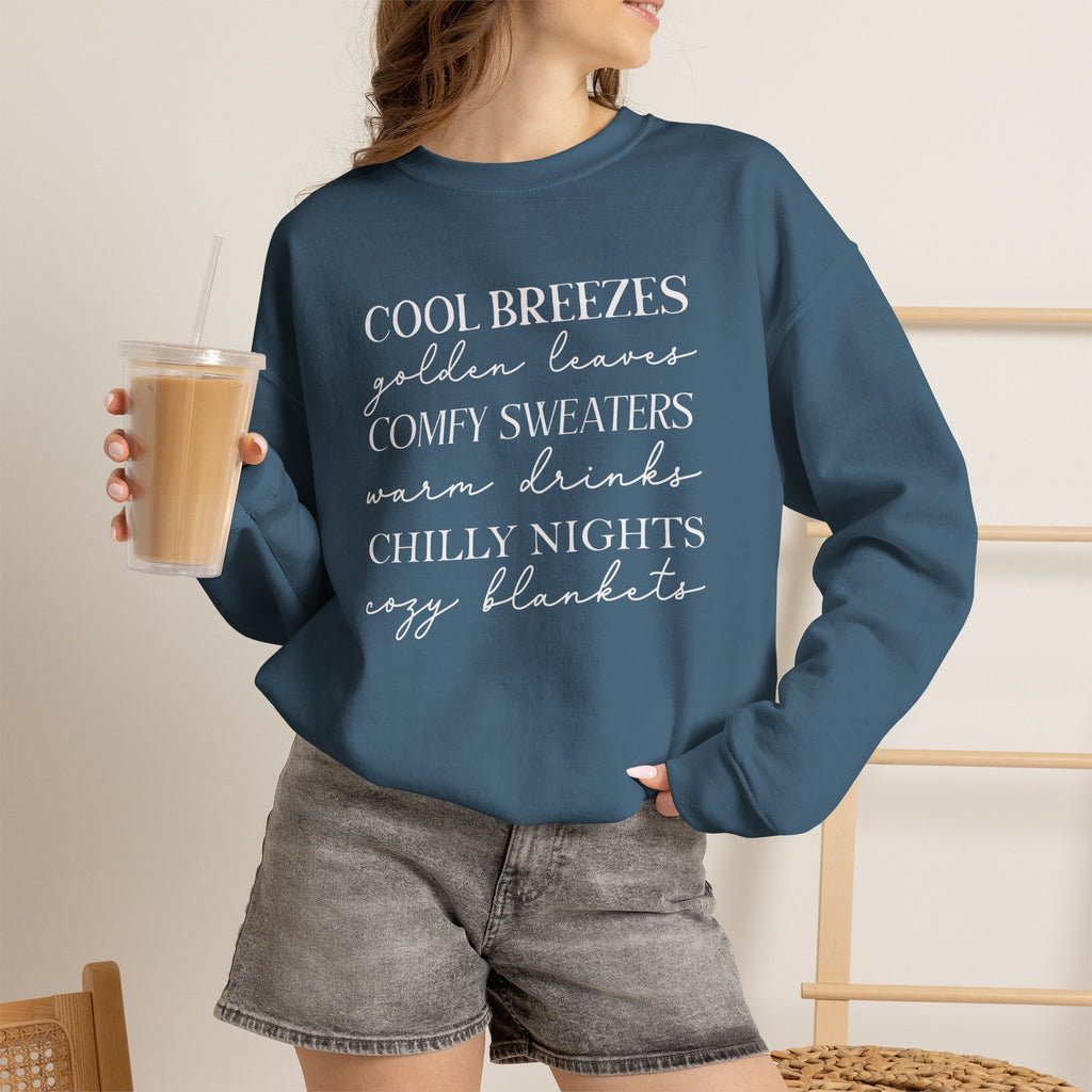 Autumn Vibes Gildan Unisex Heavy Blend™ Crewneck Sweatshirt for Fall, Thanksgiving, Festive