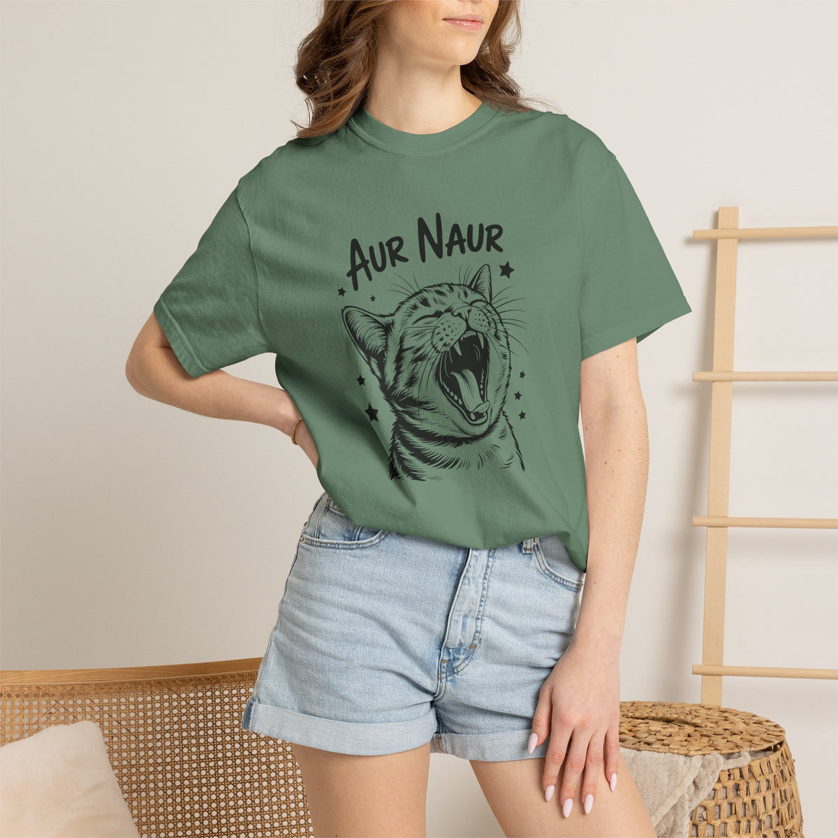 Aur Naur (Oh No) Funny Cat Lover Unisex Comfort Colors Tee