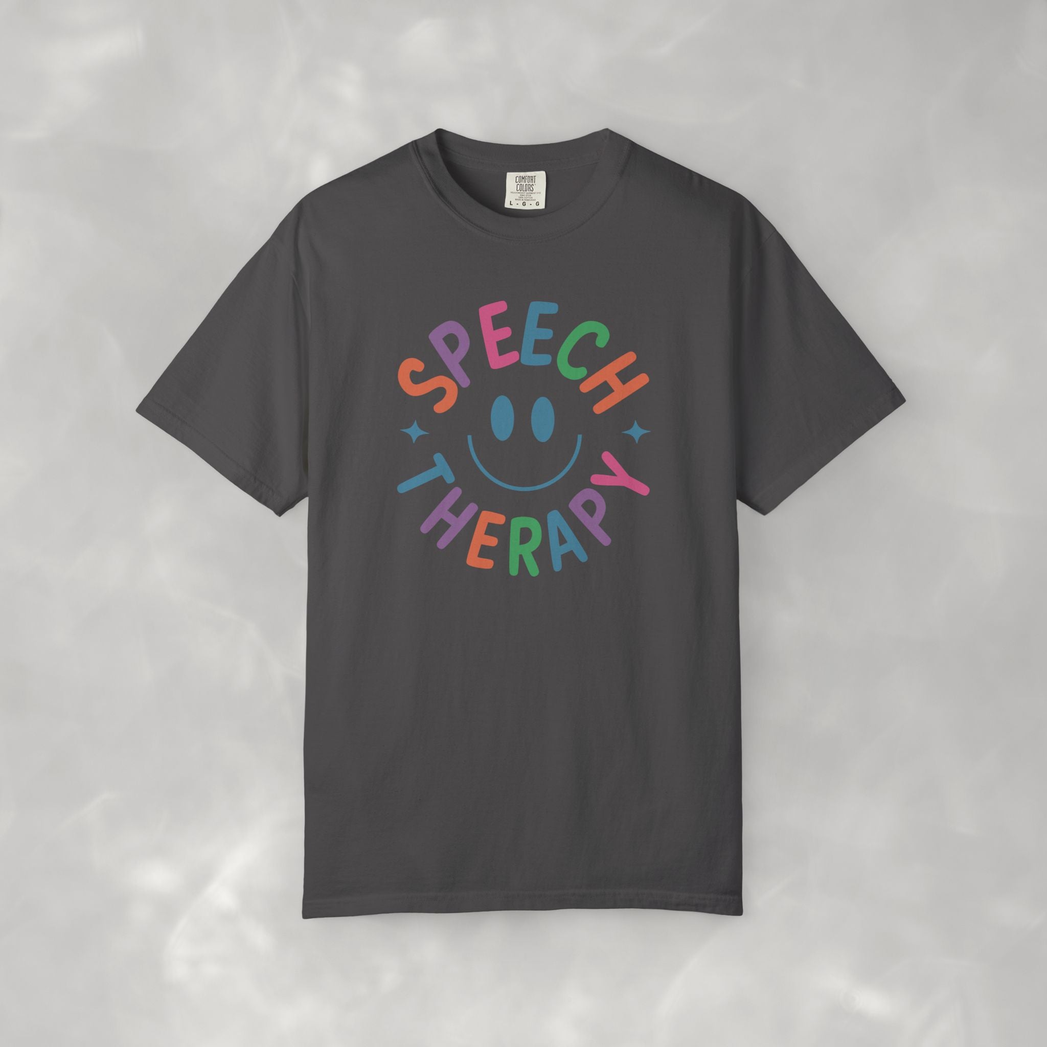 Speech Therapy, Cute Playful Smile, SLP, SLPA Comfort Colors Tee