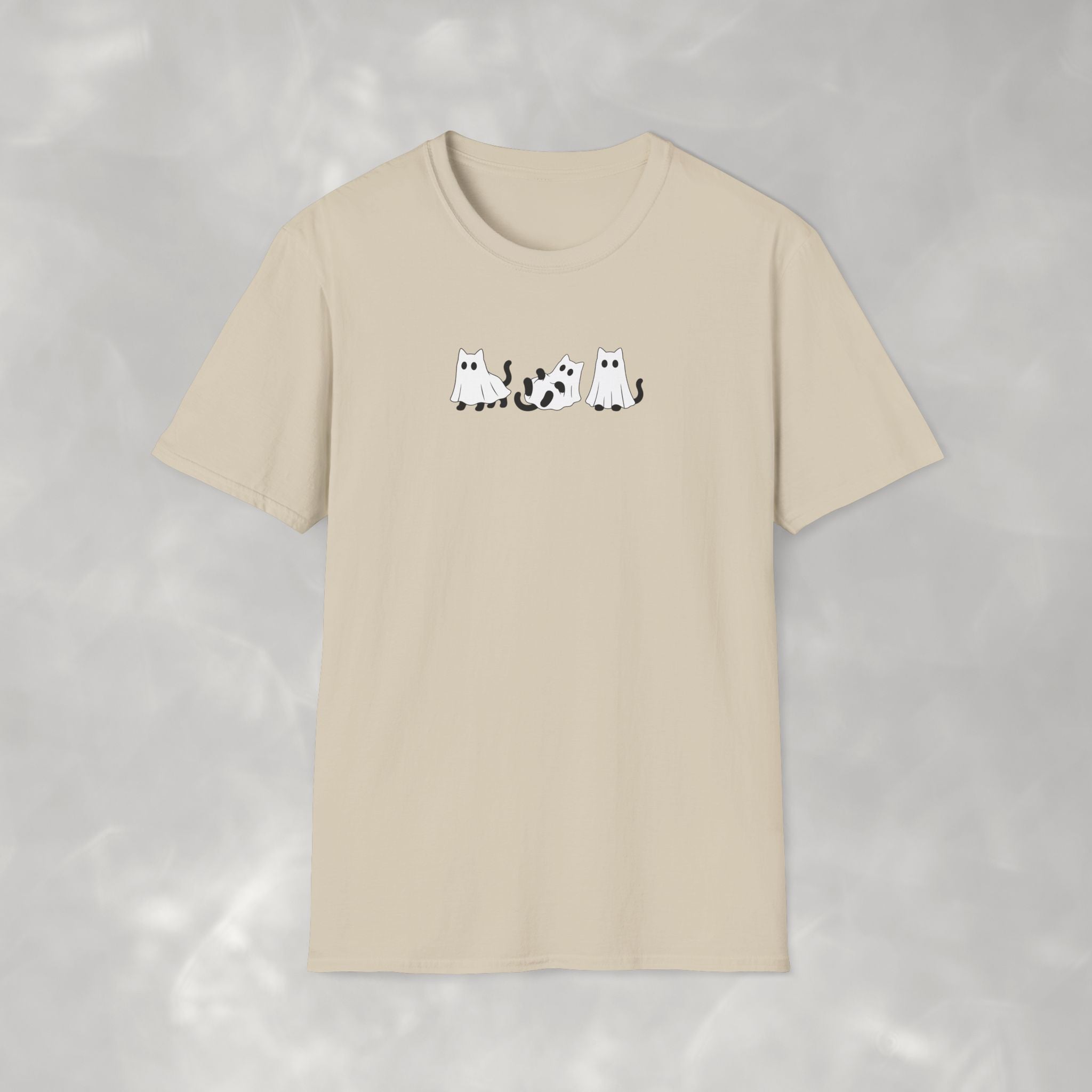 Cute Black Cat Ghosts, Haunted Kitties Halloween Gildan Unisex Softstyle T-Shirt