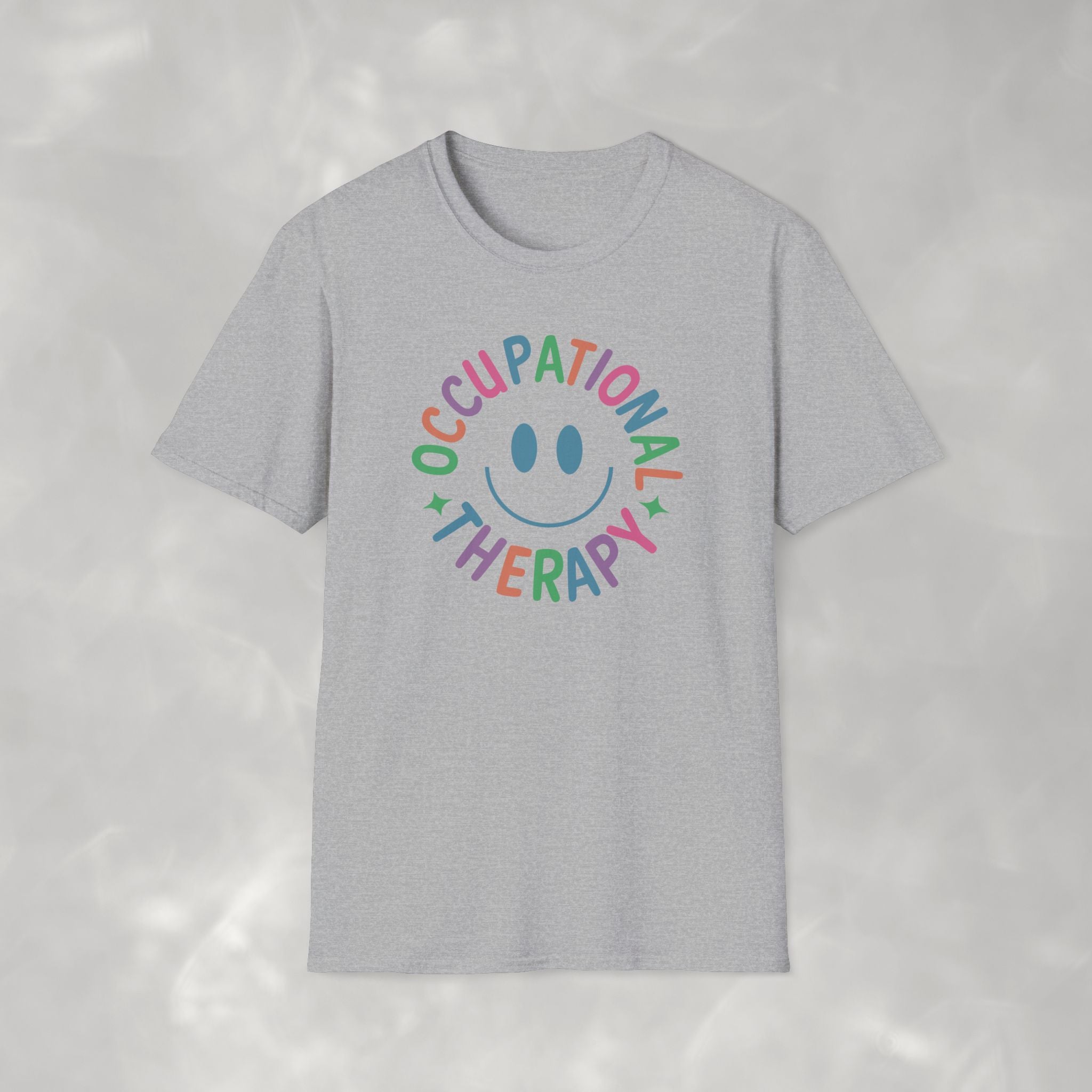Occupational Therapy, Cute Playful Smile, OT, COTA Unisex Softstyle T-Shirt
