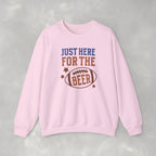 Funny Just Here for the Beer, Gildan Unisex Heavy Blend™ Crewneck Sweatshirt