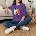 Preppy, Girly, Cute Halloween Ghosts with Cats, Gildan Unisex Softstyle T-Shirt