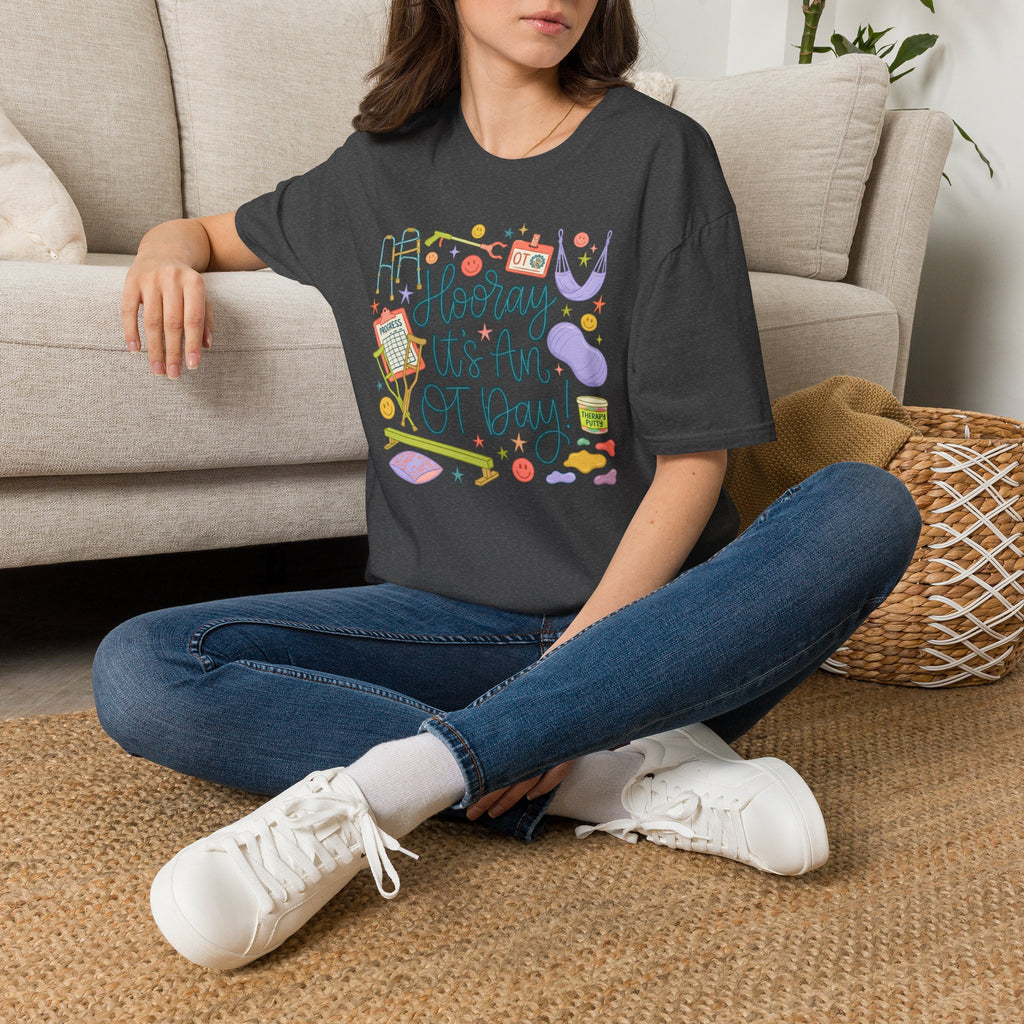 Hooray It's an OT Day, Cute, Playful, Pediatric Occupational Therapy, OTR, COTA Gildan Unisex Softstyle T-Shirt