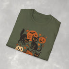 Spooky Black Cats and Jack-O-Lanterns, Gildan Unisex Softstyle T-Shirt