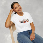 Black Cats Playing in Autum Leaves Gildan Unisex Softstyle T-Shirt