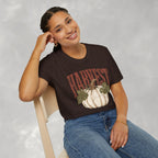 Autumn Harvest, White Pumpkin Retro Gildan Unisex Softstyle T-Shirt
