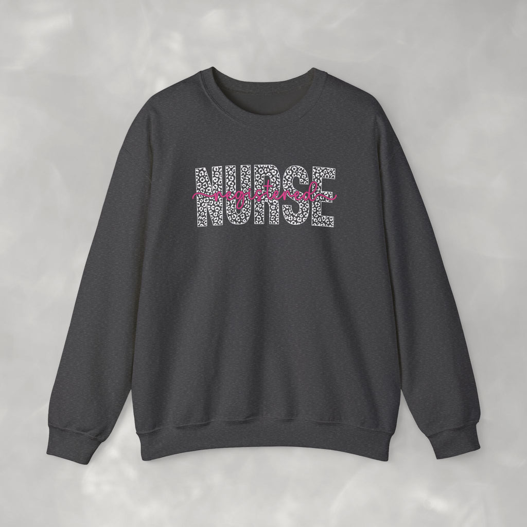 Registered Nurse Leopard Print Gildan Unisex Heavy Blend™ Crewneck Sweatshirt