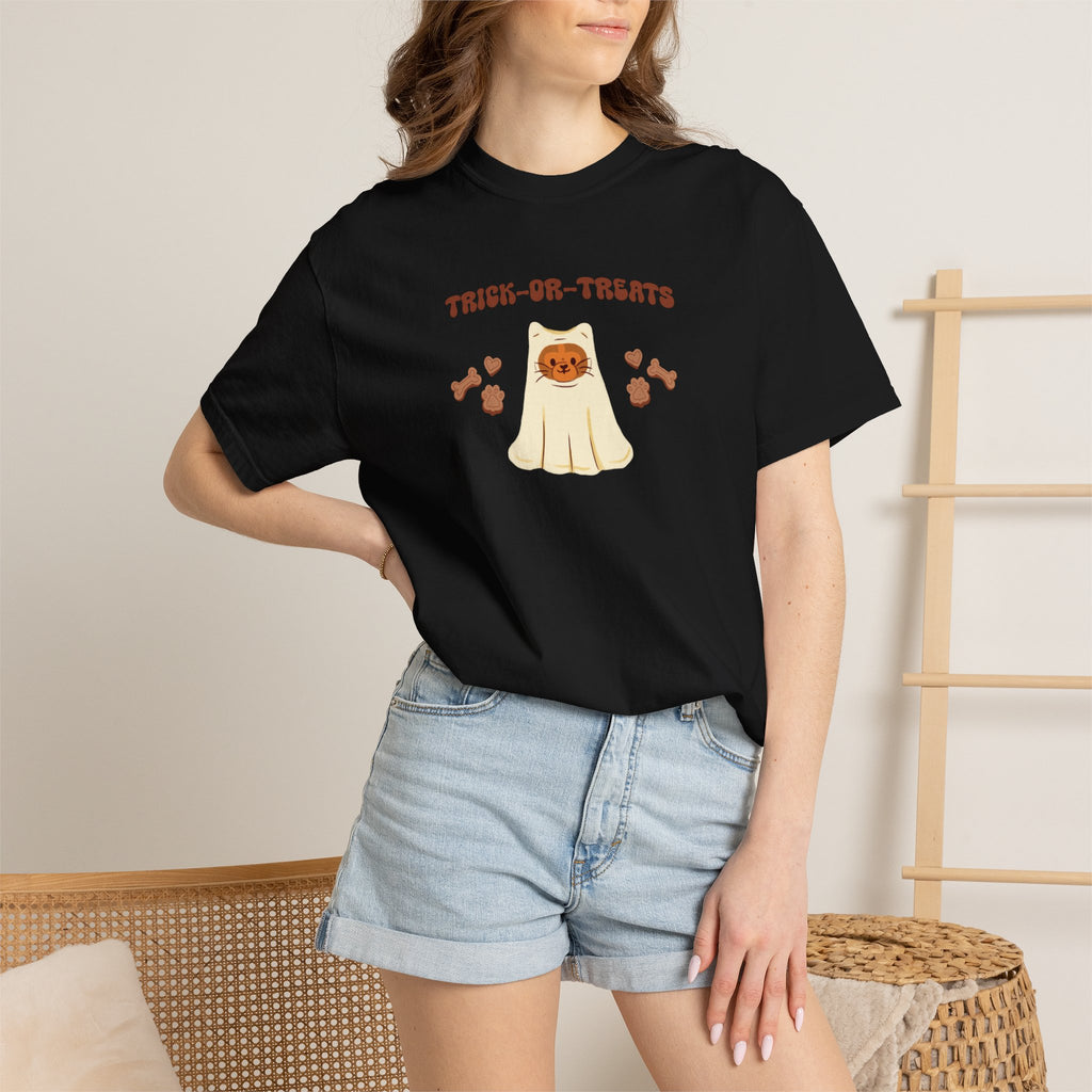 Trick-or-Treats Cute Funny Halloween Cat Lover Comfort Colors Garment-Dyed T-shirt
