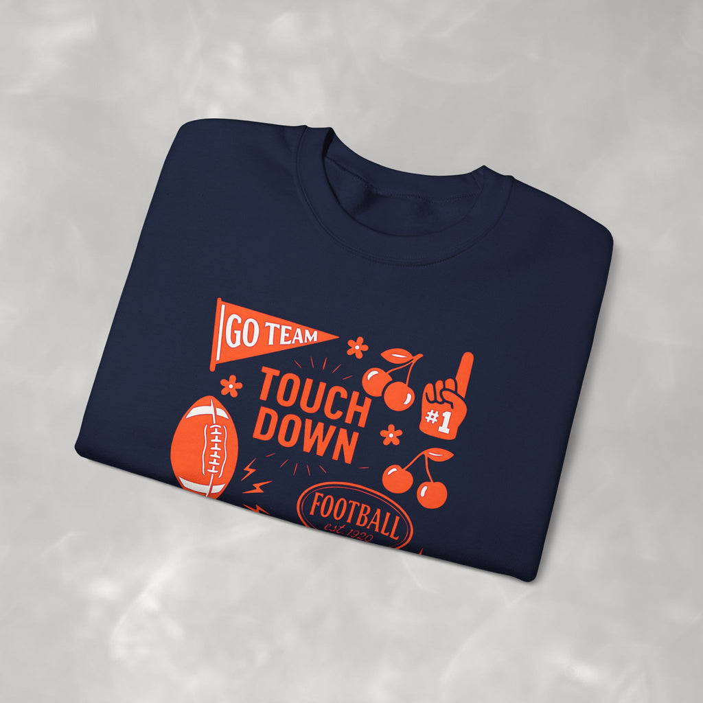 Football Season, Touchdown, Gameday, Cute Gildan Unisex Heavy Blend™ Crewneck Sweatshirt