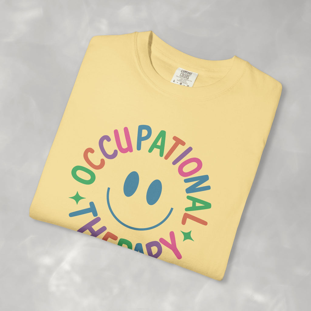 Occupational Therapy, Cute Playful Smile, OT, COTA Comfort Colors Tee