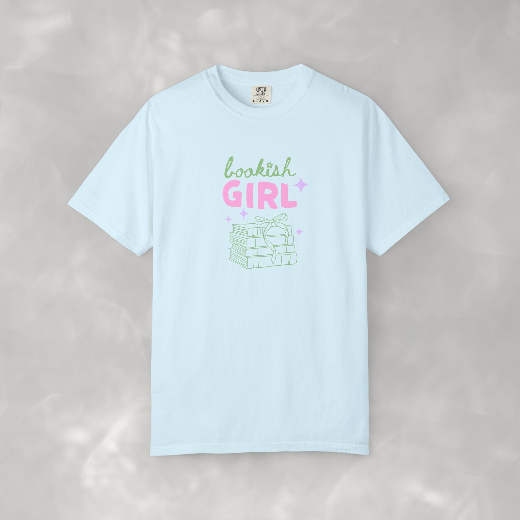 Bookish Girl, Comfort Colors Tee for Book Lovers