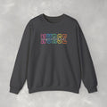 Colorful Rainbow Whimsical Varsity Registered Nurse Gildan Unisex Heavy Blend™ Crewneck Sweatshirt