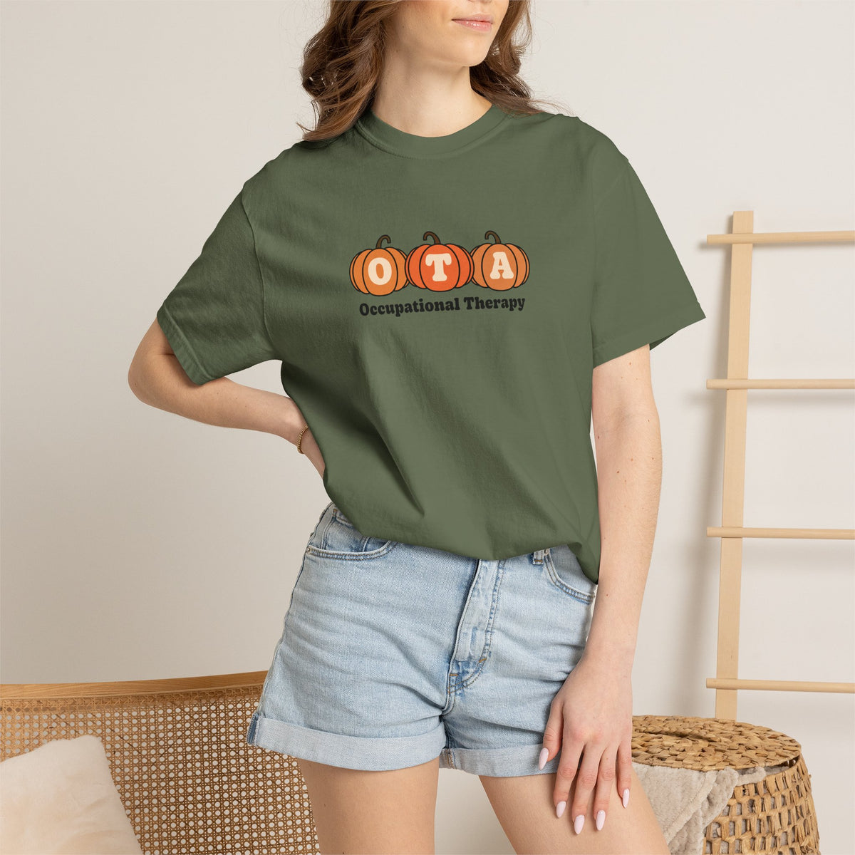 OTA Fall Pumpkins Comfort Colors Garment-Dyed T-shirt for Occupational Therapy Assistants
