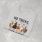 No Tricks Just Chicks, Funny Halloween Chickens in Costumes, Gildan Unisex Softstyle T-Shirt
