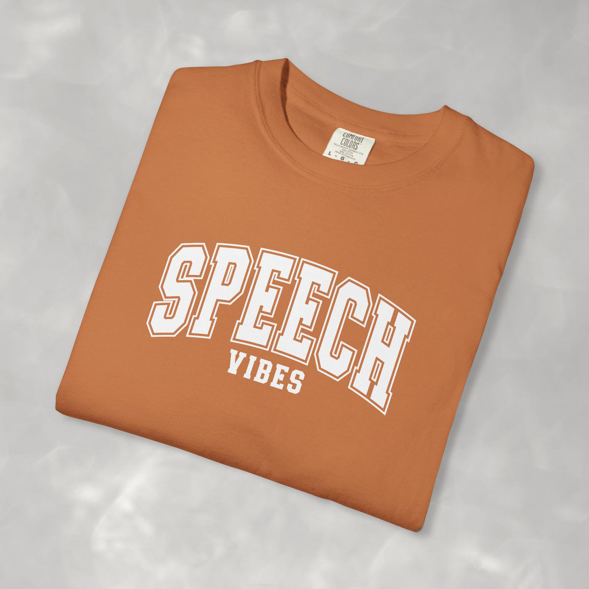 Speech Vibes, Unisex Comfort Colors Tee for SLP, SLPA, Speech Therapy
