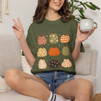 Whimsical Autumn Pumpkins Comfort Color Garment-Dyed T-shirt for Fall, Thanksgiving